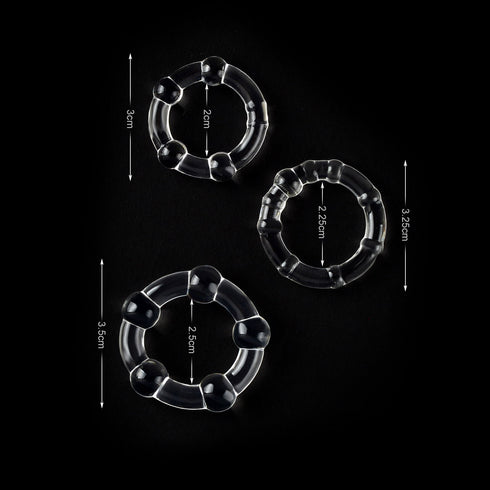 Smooth-nubs Triple Stamina Ring Set